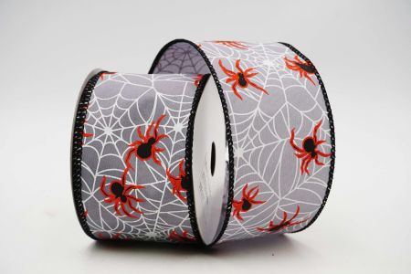 Spider Halloween Wired Ribbon_KF7073GC-50-53_gray